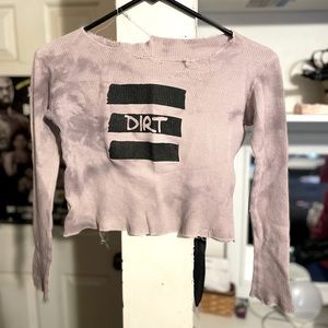 Dirt logo Long Sleeve crop Tee